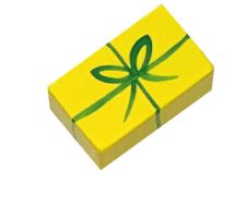 Geschenkpäckchen gelb 16x10x7 mm - 111-503-ge