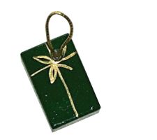 Geschenkpäckchen m. Schleife dunkelgrün 16x10x7 mm - 111-504-dg