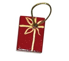 Geschenkpäckchen mit Schleife rot 14x10x7 mm - 111-504-ro
