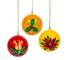 Weihnachtskugeln Weihnachtsmotive, 3 Stück, 50 mm - 199/912