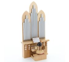 Engel an der Orgel mit Spielwerk natur - 225/043/26NT