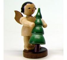 Engel stehend mit Weihnachtsbaum, natur - 225/270/14N