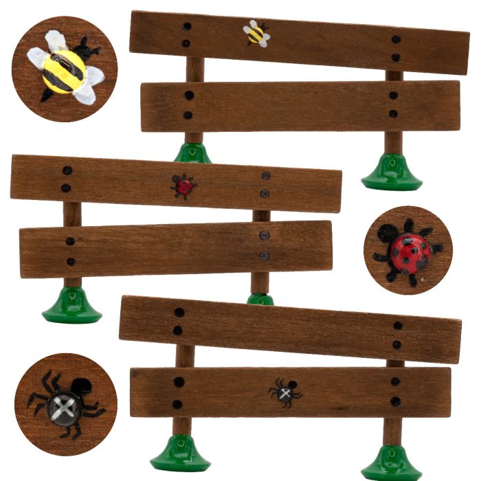 3 Zäune, braun, im Set - 080/034/91