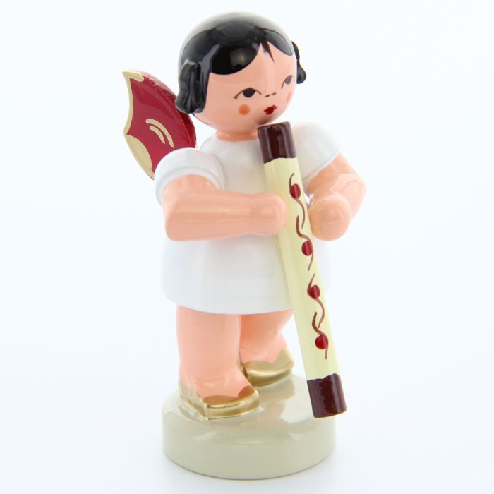 Engel stehend mit Didgeridoo, rote Flügel - 225/043/41R