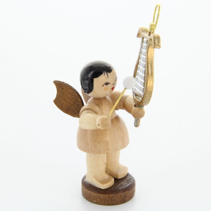 Engel stehend mit Glockenspiel, natur - 225/043/55N